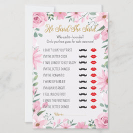 Han sa att Kärlek är i bloomstötlarspel