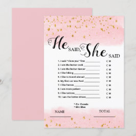 Han sa Hon sa Rosa Bröllopsfest Invitation Inbjudningar