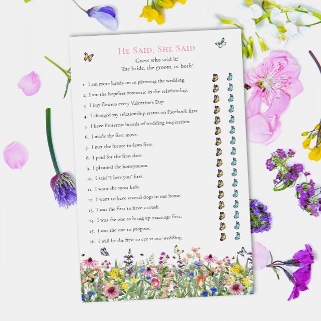 Han sa, Hon sa | Sommarvilda blommor (Skapare uppladdad)