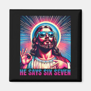 Han Säger Sex Sju Glad Påsk Jesus Sungles Chris Magnet
