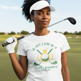 Han satte en ring på den golfbröllopsfest t shirt
