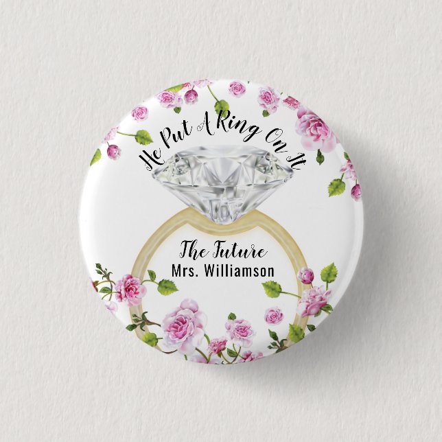 Han satte Ring på den moderna diamantens Blommigt Knapp (Framsida)