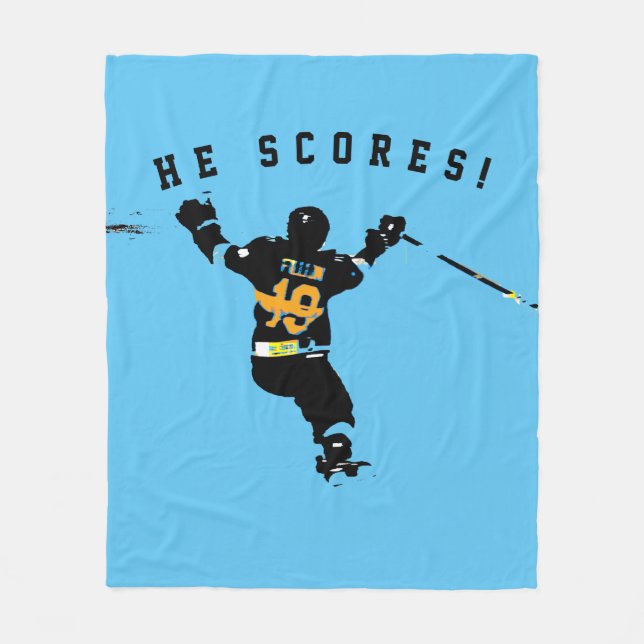 Han Scores! - Ice Hockey Player Fleecefilt (Framsidan)