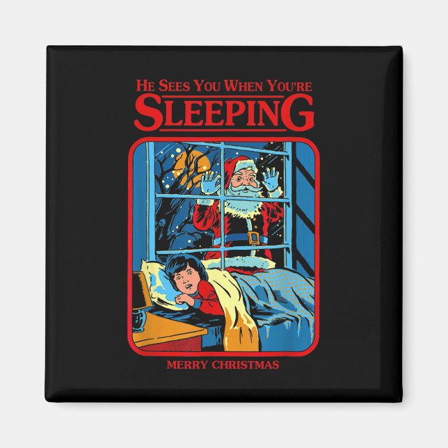 Han ser dig när du sover God Jul  Magnet (Framsidan)