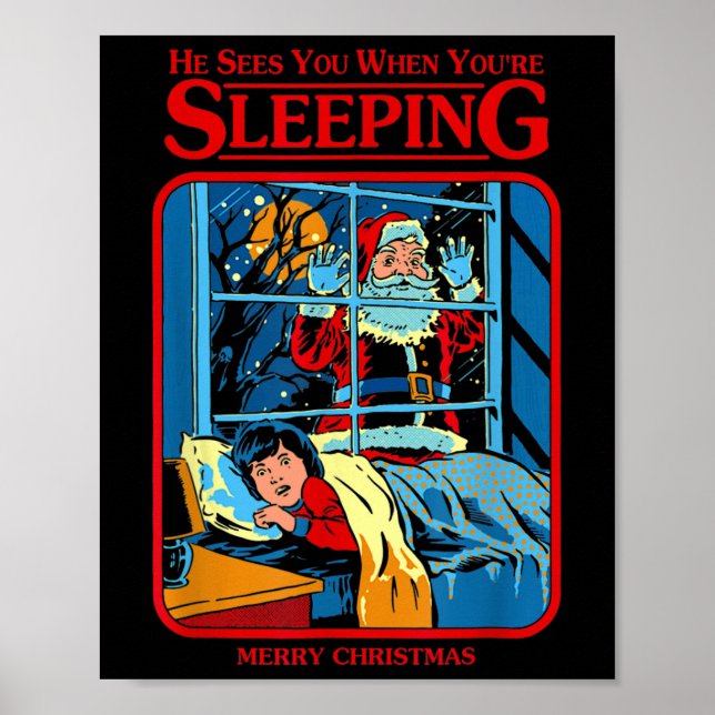 Han ser dig när du sover God Jul  Poster (Framsidan)