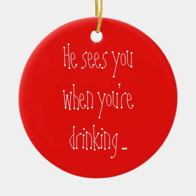 Han ser dig smycka julgransprydnad keramik (Framsidan)