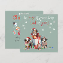 Han ser om du har varit dålig eller Bra julkort