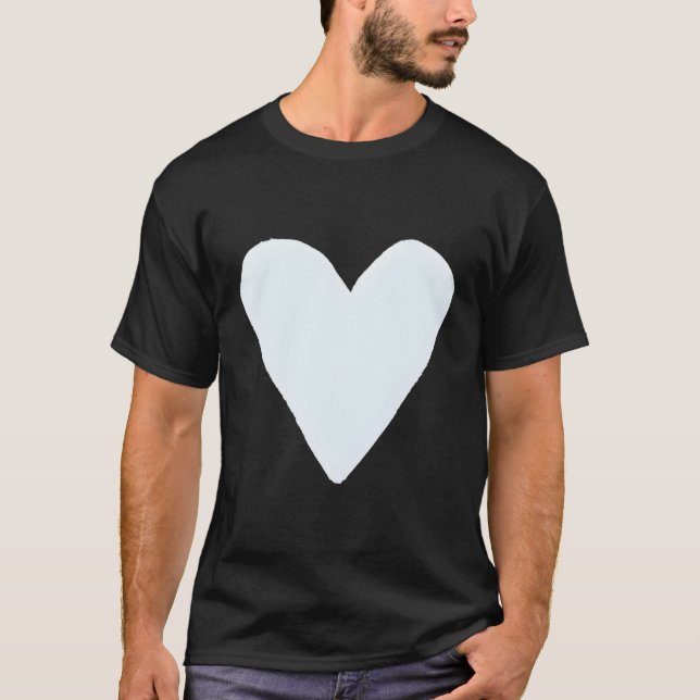 Han Shape Symbol Kärlek Kindness Peace Light Blue T Shirt (Framsida)