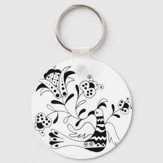 Han Sjungor en blomma Nyckelring