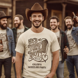 Han ska knyta knuten - Svärmansmöhippa för västern T Shirt