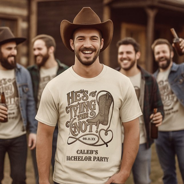 Han ska knyta knuten - Svärmansmöhippa för västern T Shirt (Skapare uppladdad)