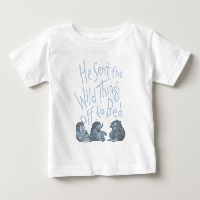 Han skickade de vilda djuren till sängs - Blå T Shirt (Framsida)