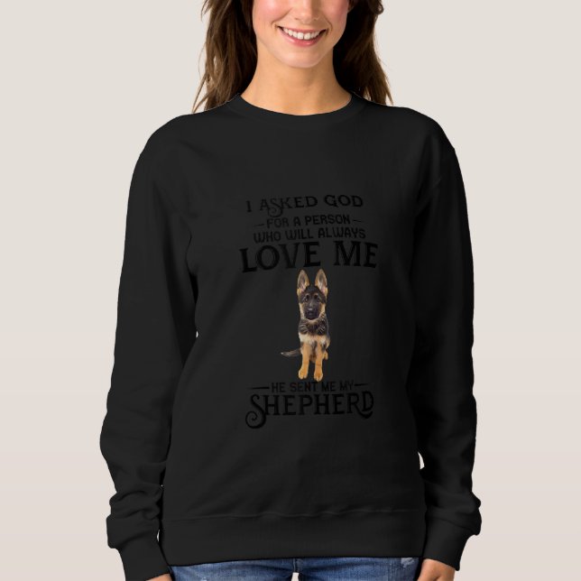 Han skickade mig min Hund Shepherd German Shepherd T Shirt (Framsida)