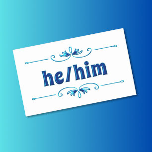 Han skuggor av Blue Filigree Rektangulärt Klistermärke