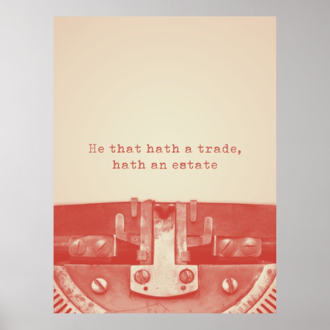 "Han som bedriver handel, som har en gods-citat" Poster (Framsidan)