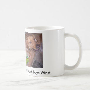Han, som dör med de mest leksakerna, segrar!! kaffemugg