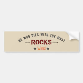 Han som dör med flest STEN vinner! Sten Hound Bildekal