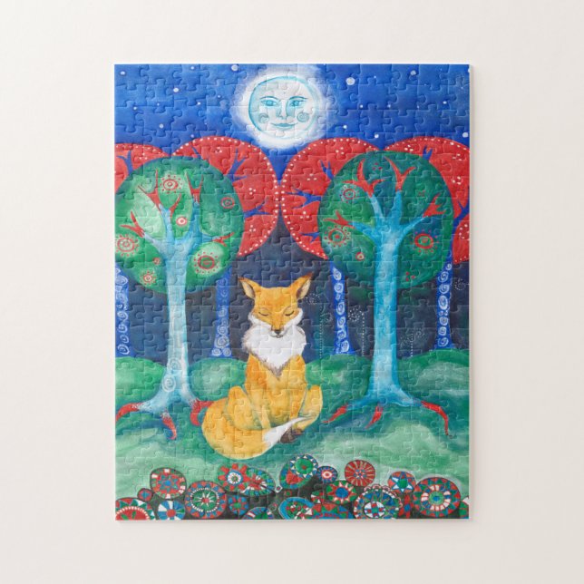 "Han som känner" Fairytale Woodland Fox Puzzle Pussel (Vertikal)