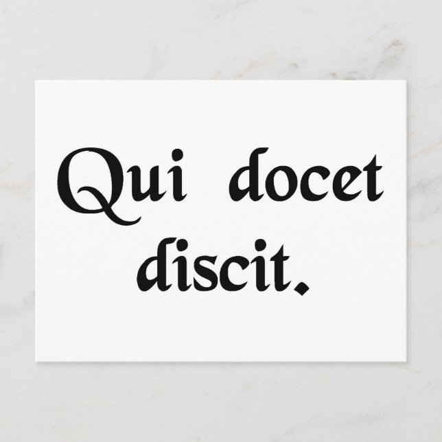 Han som lär lär sig. vykort (Framsida)