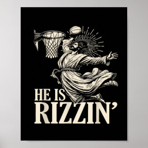 Han spelar Basketball Påsk och är Rizzin Poster