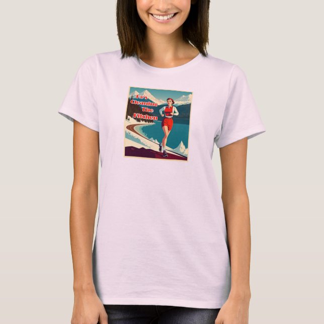 Han Städar Kök Sassy Löpare T Shirt (Framsida)