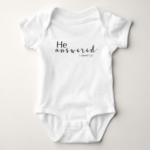Han svarade 1 Samuel 1:27 Unisex Baby-kostym T Shirt