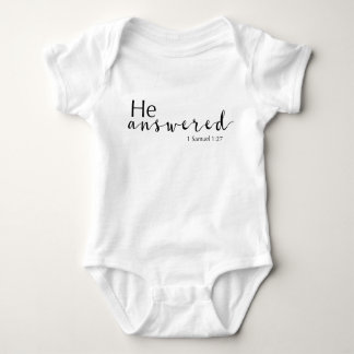 Han svarade 1 Samuel 1:27 Unisex Baby-kostym T Shirt