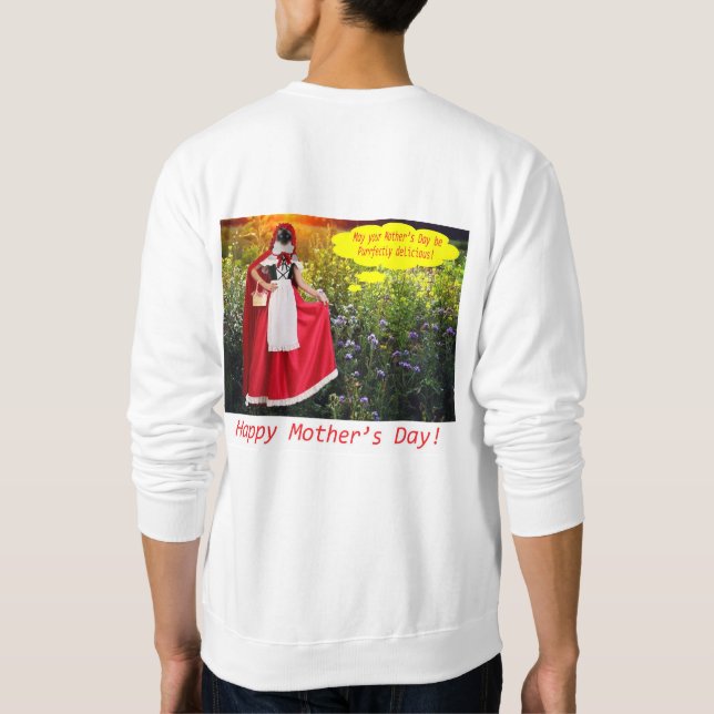 Han svettas. Lycklig Mors dag. ragdollcat/l Lång Ärmad Tröja (Baksida)
