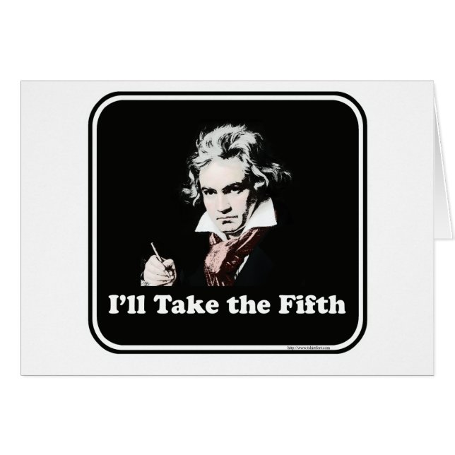 Han tar den femte! hälsningskort (Framsidan Horizontal)