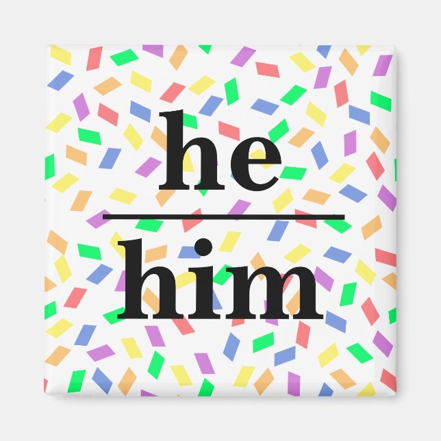 Han tar med sig regnbågssprinkler. magnet (Framsidan)