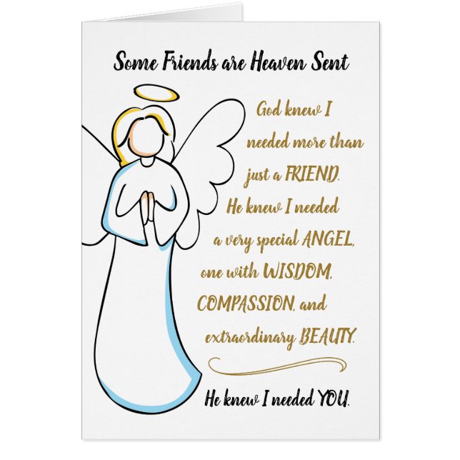 Han tar över Änglarna. Hälsningskort (Framsidan)