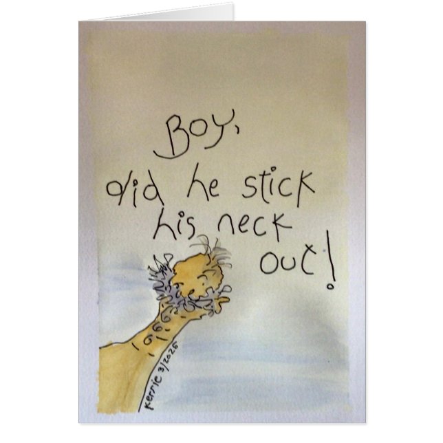 Han tog ut Nacke! Hälsningskort (Framsidan)