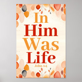 Han var livstid Boho Christian Wall Art Print Poster