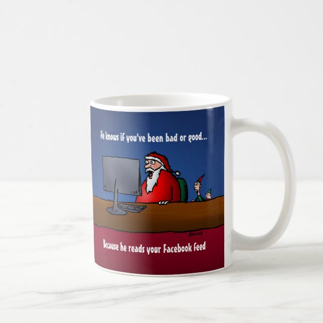 Han vet om du har varit dålig tomten. kaffemugg (Höger)