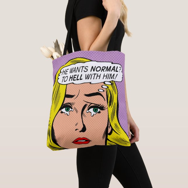 "Han vill ha normal?" Tote Bag Tygkasse (Närbild)