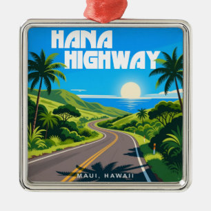 Hana Highway Maui Hawaii Ligcape Julgransprydnad Metall