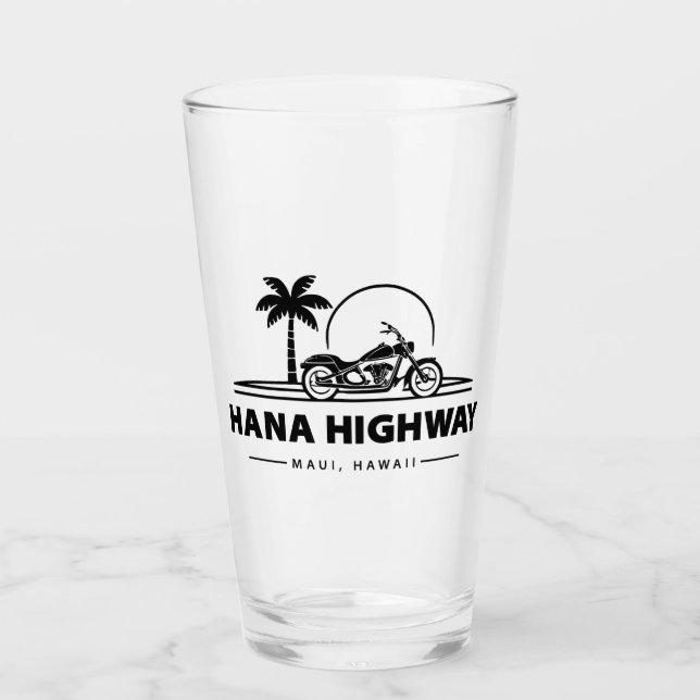 Hana Highway Maui Hawaii Motorcykel Glaskopp (Framsida)