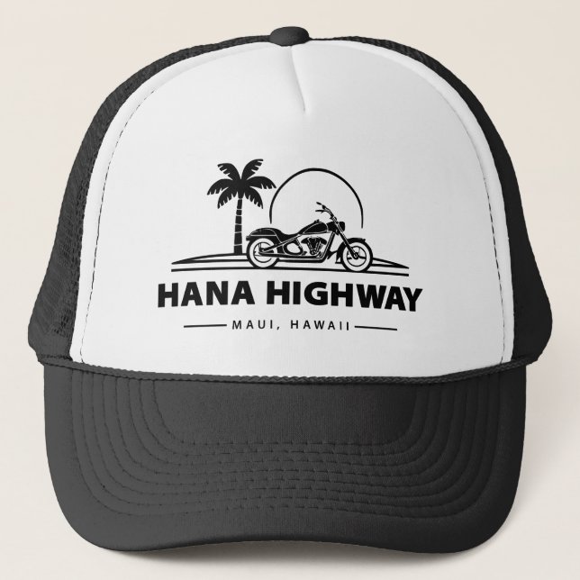Hana Highway Maui Hawaii Motorcykel Keps (Framsida)