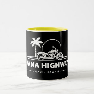 Hana Highway Maui Hawaii Motorcykel Två-Tonad Mugg
