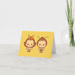 Hana och Hachi Notecard Kort