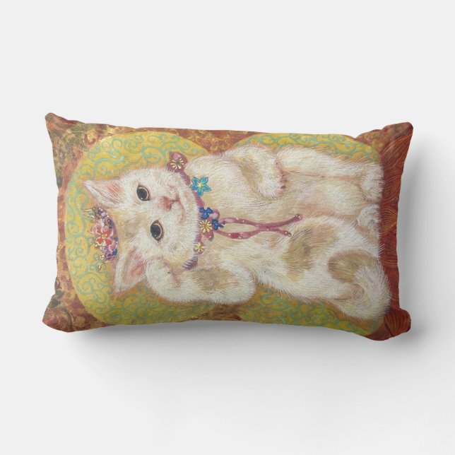 Hana & Takara: Lucky Beckoning Cats Lumbarkudde (Baksida)