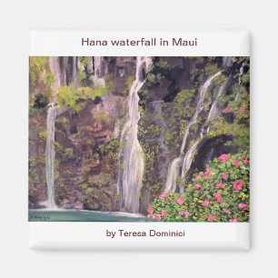 Hana vattenfall i Maui, Hawaii Magnet