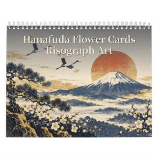 Hanafuda Flower Cards Risograph Art Kalender
