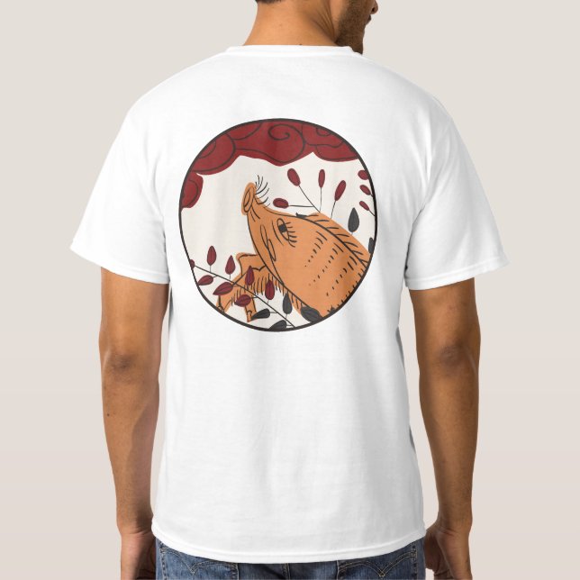 Hanafuda "Hagi-ni-inoshishi" T Shirt (Baksida)