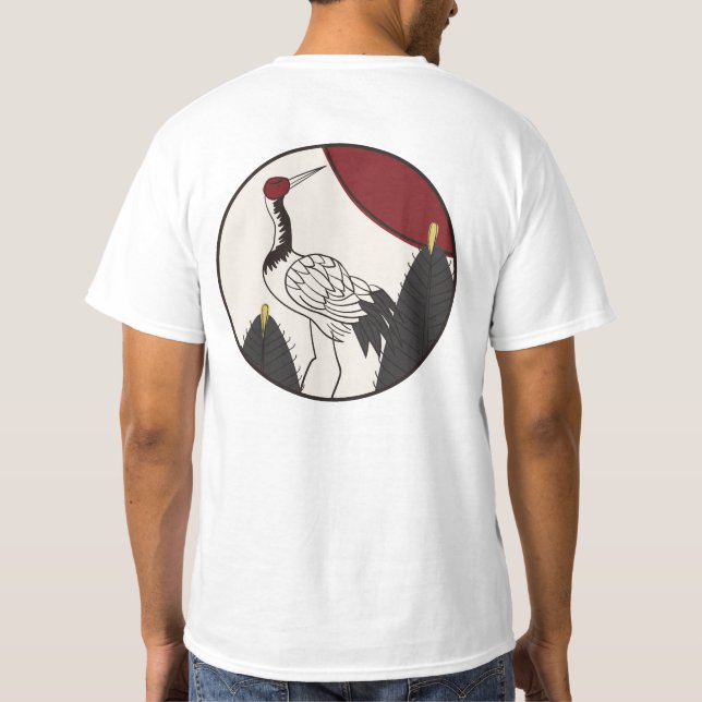 Hanafuda "Matsu-ni-tsuru" T Shirt (Baksida)