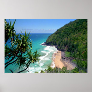 Hanakapiai strandtryck poster