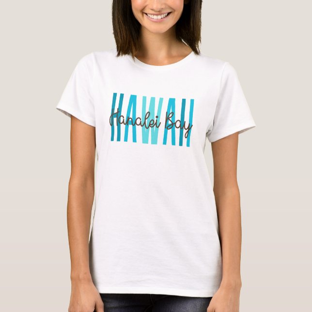 Hanalei Bay Hawaii (Ocean) T Shirt (Framsida)