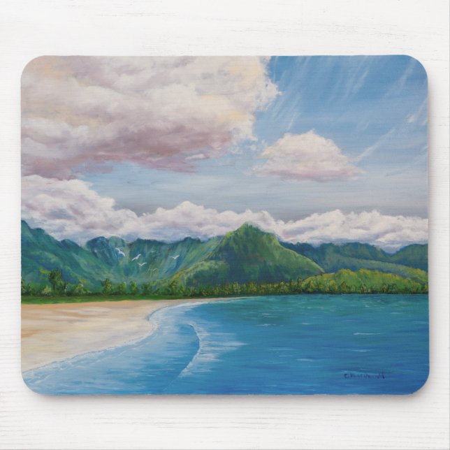 Hanalei Bay Hawaii Painting Musmatta (Framsidan)