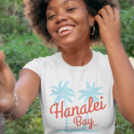 Hanalei Bay Island Kauai, Hawaii Souvenir Surfa T Shirt