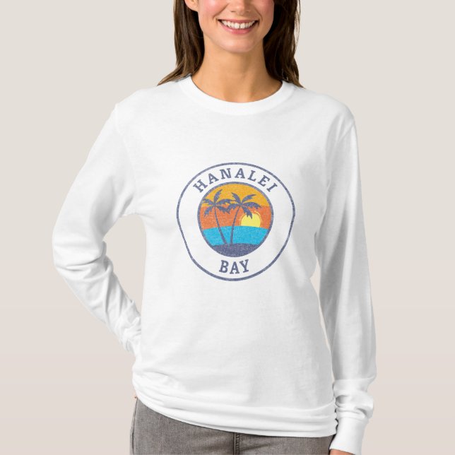 Hanalei Bay, Kauai Faded Classic Stil T Shirt (Framsida)